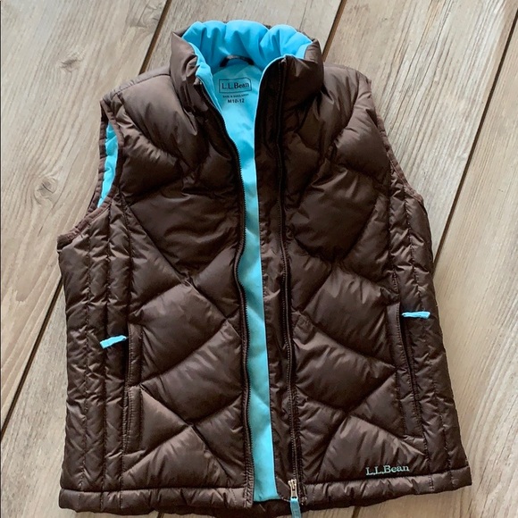 L.L. Bean Jackets & Blazers - EUC LL BEAN kids medium brown goose down vest
